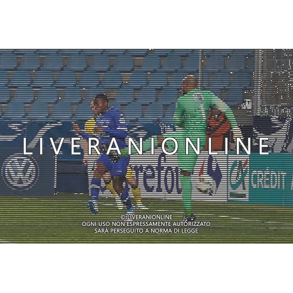 Goal Floyd AYITE / Steeve ELANA - 03.01.2014 - Bastia / Lille - Coupe de France - Photo : Michel Maestracci / Icon Sport AG ALDO LIVERANI SAS ONLY ITALY