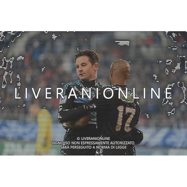 Joie Florian THAUVIN / Andre AYEW - 04.01.2015 - Grenoble / Marseille - Coupe de France Photo : Gaston Petrelli / Icon Sport AG ALDO LIVERANI SAS ONLY ITALY