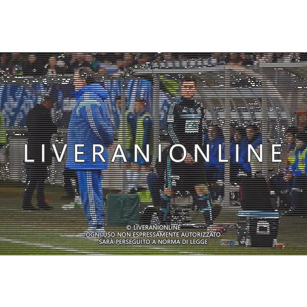 Marcelo BIELSA / Andre Pierre GIGNAC - 04.01.2015 - Grenoble / Marseille - Coupe de France Photo : Gaston Petrelli / Icon Sport AG ALDO LIVERANI SAS ONLY ITALY