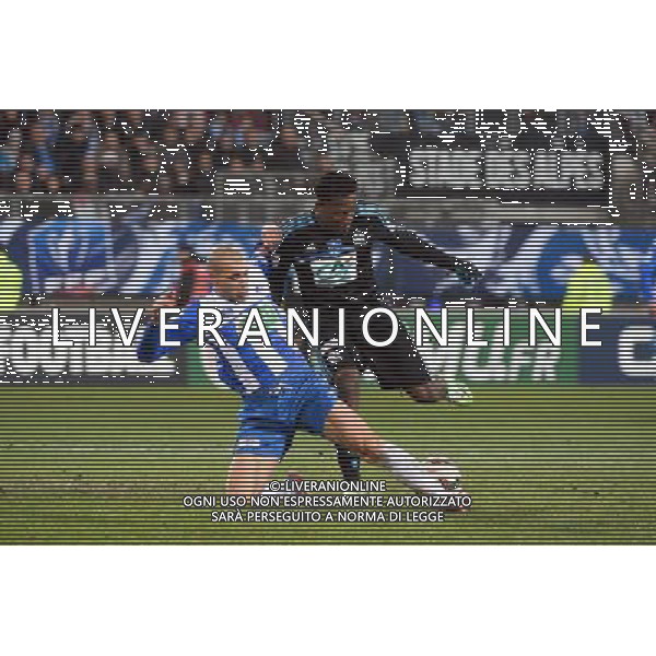 Michy BATHSUAYI / Selim BENGRIBA - 04.01.2015 - Grenoble / Marseille - Coupe de France Photo : Gaston Petrelli / Icon Sport AG ALDO LIVERANI SAS ONLY ITALY