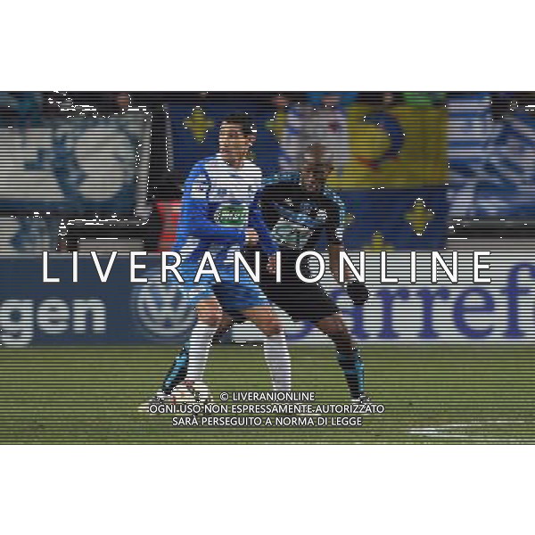 Nassim AKROUR / Rod FANNI - 04.01.2015 - Grenoble / Marseille - Coupe de France Photo : Gaston Petrelli / Icon Sport AG ALDO LIVERANI SAS ONLY ITALY