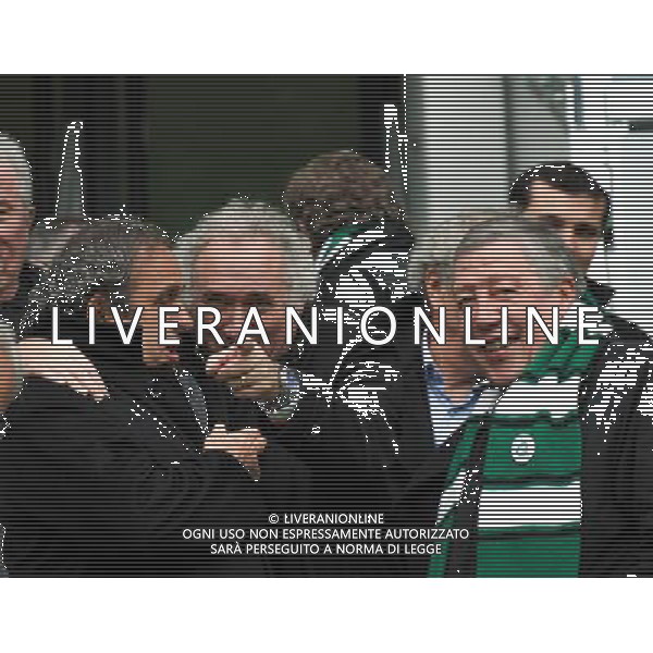 Michel Platini / Herve Revelli / Francois Rochebloine - 04.01.2015 - Saint Etienne / Nancy - Coupe de France - Photo : Jean Michel Bancet / Icon Sport AG ALDO LIVERANI SAS ONLY ITALY