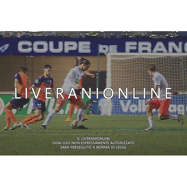 Zlatan IBRAHIMOVIC / Clement CHANTOME - 05.01.2015 - Montpellier / PSG - Coupe de France Photo : Nicolas Guyonnet / Icon Sport /Agenzia Aldo Liverani sas - ITALY ONLY - EDITORIAL USE ONLY