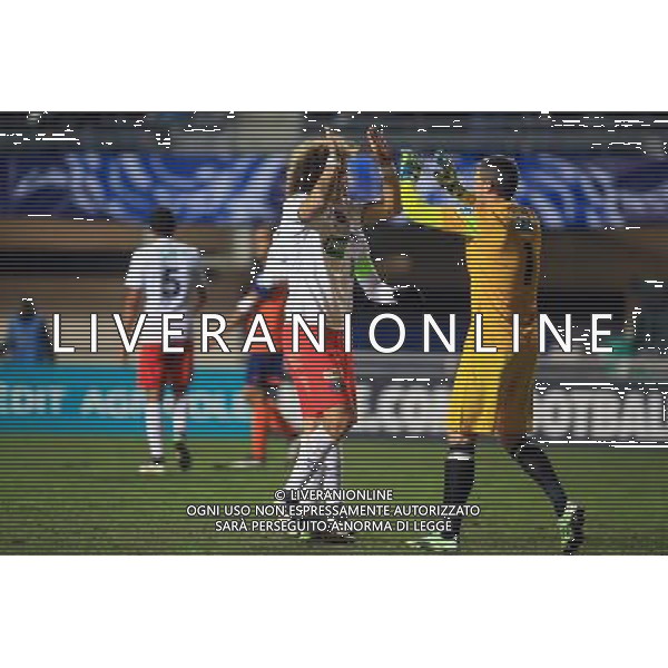 DAVID LUIZ / NICOLAS DOUCHEZ - 05.01.2015 - Montpellier / PSG - Coupe de France Photo : Nicolas Guyonnet / Icon Sport /Agenzia Aldo Liverani sas - ITALY ONLY - EDITORIAL USE ONLY