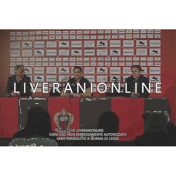 Hatem BEN ARFA / Claude Puel / Jean Pierre Rivere - 05.01.2015 - Conference de presse - Nouvelle recrue de Nice Photo : Sebastien Nogier / Icon Sport *** Local Caption *** /Agenzia Aldo Liverani sas - ITALY ONLY - EDITORIAL USE ONLY *** Local Caption *** /Agenzia Aldo Liverani sas - ITALY ONLY - EDITORIAL USE ONLY
