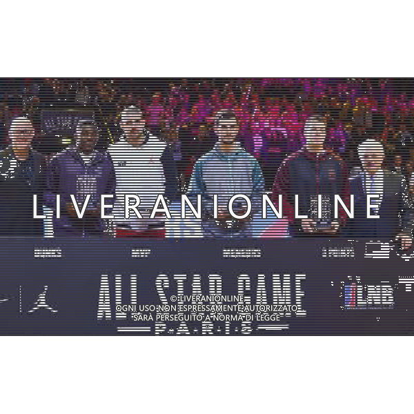 Billy Yakuba OUATTARA - concours de dunks / Adrian MOERMAN - MVP / Leo WESTERMANN - concours de meneurs / Hugo INVERNIZZI - concours de tirs a 3 point - 03.01.2015 - All Star Game -Paris - Zenith Photo : Dave Winter / Icon Sport /Agenzia Aldo Liverani sas - ITALY ONLY - EDITORIAL USE ONLY