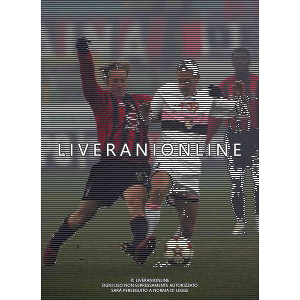 Milan - Palermo coppa Italia Tim Cup 12/01/2005 nella foto massimo ambrosini e morrone stefano ph andry/agenzia aldo liverani