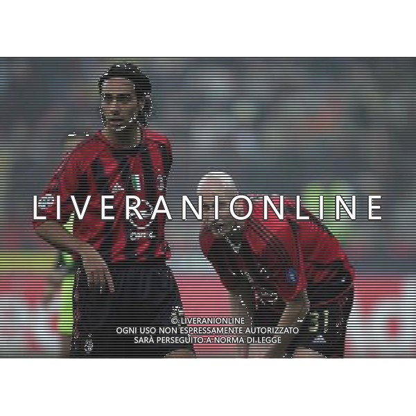 Milan - Palermo coppa Italia Tim Cup 12/01/2005 nella foto alessandro nesta e stam jaap ph andry/agenzia aldo liverani