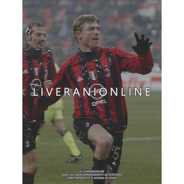 Milan - Palermo coppa Italia Tim Cup 12/01/2005 nella foto esultanza dopo il gol jon dahl tomasson ph andry/agenzia aldo liverani
