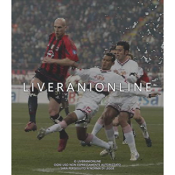 Milan - Palermo coppa Italia Tim Cup 12/01/2005 nella foto jaap stam e da silva adriano ph andry/agenzia aldo liverani
