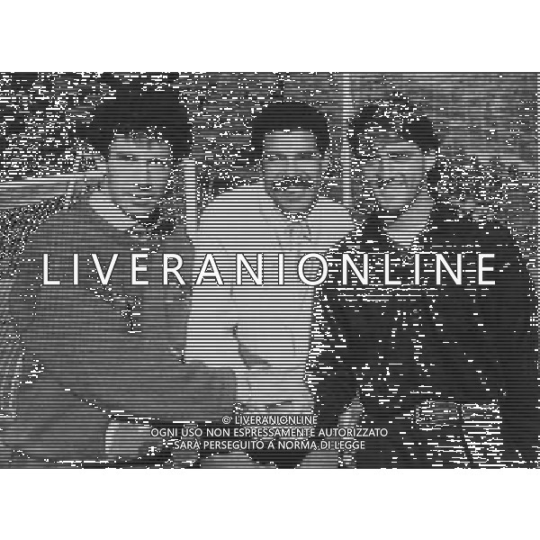 RETROSPETTIVA GIANLUCA VIALLI NELLA FOTO GIANLUCA VIALLI-TONINO CEREZO-ROBERTO MANCINI AG ALDO LIVERANI SAS