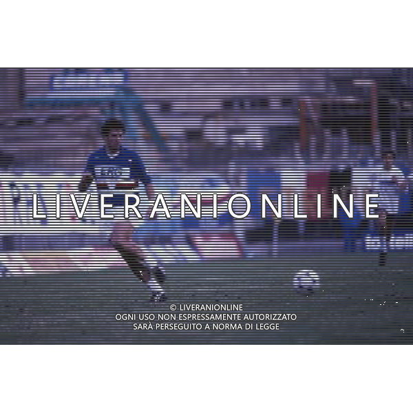 RETROSPETTIVA GIANLUCA VIALLI NELLA FOTO GIANLUCA VIALLI CON LA MAGLIA DELLA SAMPDORIA AG ALDO LIVERANI SAS