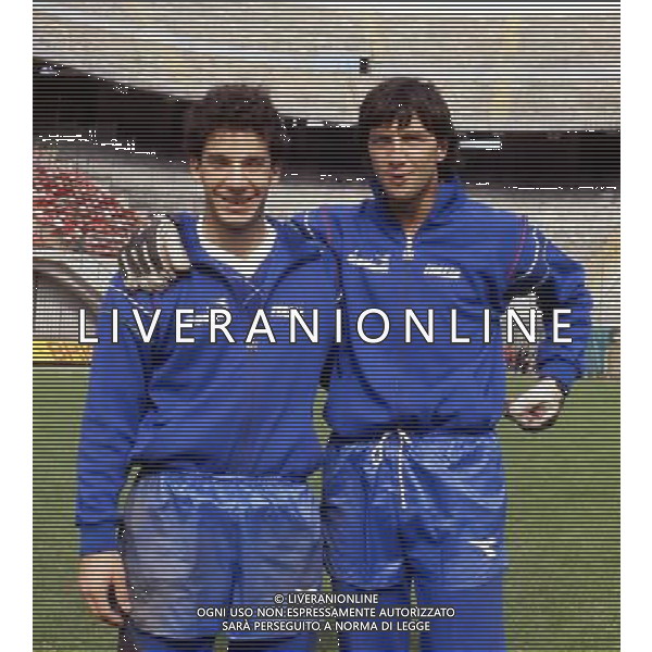 RETROSPETTIVA GIANLUCA VIALLI NELLA FOTO GIANLUCA VIALLI CON WALTER ZENGA IN NAZIONALE AG ALDO LIVERANI SAS