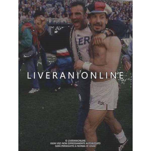 RETROSPETTIVA GIANLUCA VIALLI NELLA FOTO GIANLUCA VIALLI CON LA MAGLIA DELLA SAMPDORIA SCUDETTO FESTA AG ALDO LIVERANI SAS