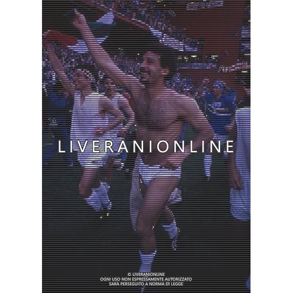 RETROSPETTIVA GIANLUCA VIALLI NELLA FOTO GIANLUCA VIALLI CON LA MAGLIA DELLA SAMPDORIA FESTA DELLO SCUDETTO AG ALDO LIVERANI SAS