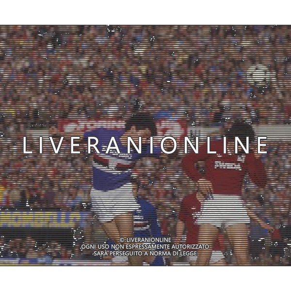 RETROSPETTIVA GIANLUCA VIALLI NELLA FOTO GIANLUCA VIALLI CON LA MAGLIA DELLA SAMPDORIA AG ALDO LIVERANI SAS