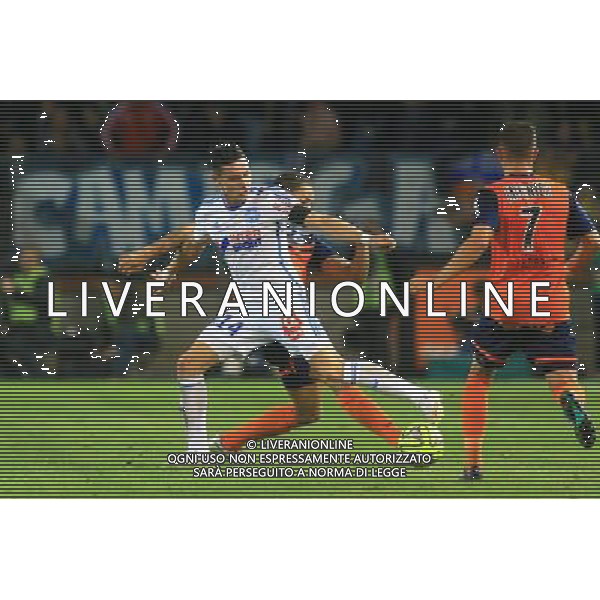 Florian THAUVIN / Daniel CONGRE - 09.01.2015 - Montpellier / Marseille - 20eme journee de Ligue 1 Photo : Nicolas Guyonnet / Icon Sport AG ALDO LIVERANI SAS ONLY ITALY