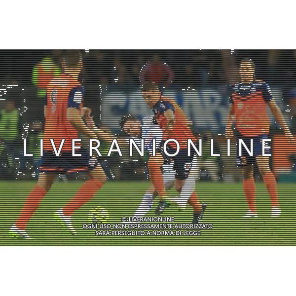 Florian THAUVIN / Anthony MOUNIER - 09.01.2015 - Montpellier / Marseille - 20eme journee de Ligue 1 Photo : Nicolas Guyonnet / Icon Sport AG ALDO LIVERANI SAS ONLY ITALY
