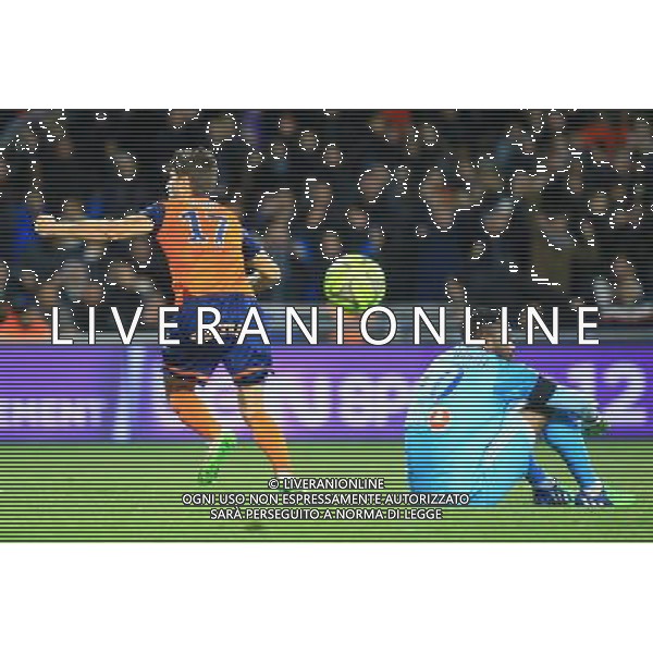 Joie Paul LASNE / deception Steve MANDANDA - 09.01.2015 - Montpellier / Marseille - 20eme journee de Ligue 1 Photo : Nicolas Guyonnet / Icon Sport AG ALDO LIVERANI SAS ONLY ITALY