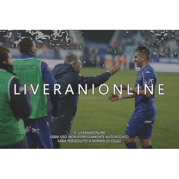 Joie Ghislain PRINTANT / Ryad BOUDEBOUZ - 10.01.2015 - Bastia / Paris Saint Germain - 20e journee Ligue 1 Photo : Michel Maestracci / Icon Sport /Agenzia Aldo Liverani sas - ITALY ONLY - EDITORIAL USE ONLY