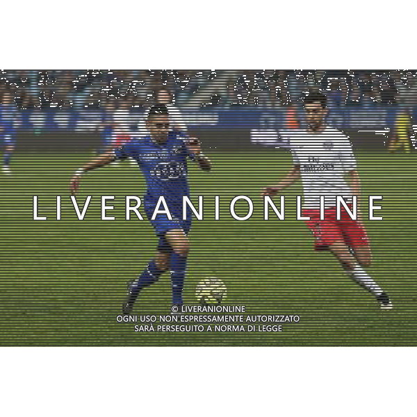 Ryad BOUDEBOUZ / Javier PASTORE - 10.01.2015 - Bastia / Paris Saint Germain - 20e journee Ligue 1 Photo : Michel Maestracci / Icon Sport /Agenzia Aldo Liverani sas - ITALY ONLY - EDITORIAL USE ONLY