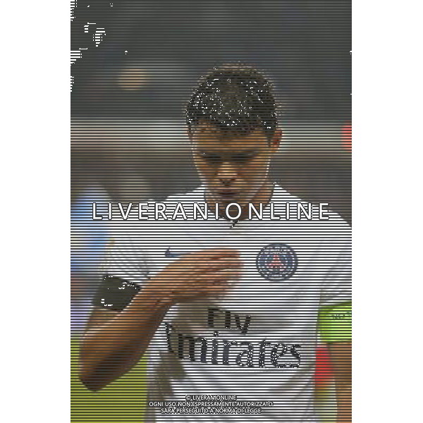 Deception Thiago SILVA - 10.01.2015 - Bastia / Paris Saint Germain - 20e journee Ligue 1 Photo : Michel Maestracci / Icon Sport /Agenzia Aldo Liverani sas - ITALY ONLY - EDITORIAL USE ONLY