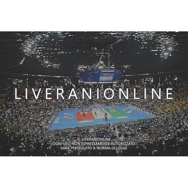 MODENA VOLLEY - LUBE MARCHE SEMIFINALE COPPA ITALIA PALLAVOLO MASCHILE A BOLOGNA 10 GENNAIO 2015 NELLA FOTO VEDUTA PANORAMICA DEL PALA DOZZA ©SCHICCHI/AGENZIA ALDO LIVERANI SAS