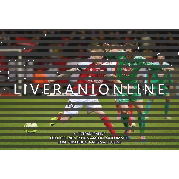 Gaetan CHARBONNIER / Jeremy CLEMENT - 10.01.2015 - Reims / Saint Etienne - 20eme journee de Ligue 1 Photo : Dave Winter / Icon Sport AG ALDO LIVERANI SAS ONLY ITALY