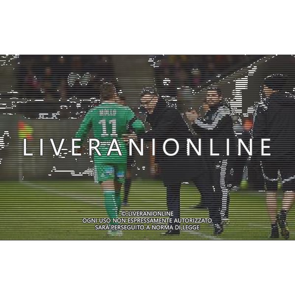 Joie Yohan MOLLO / Christophe GALTIER - 10.01.2015 - Reims / Saint Etienne - 20eme journee de Ligue 1 Photo : Dave Winter / Icon Sport AG ALDO LIVERANI SAS ONLY ITALY