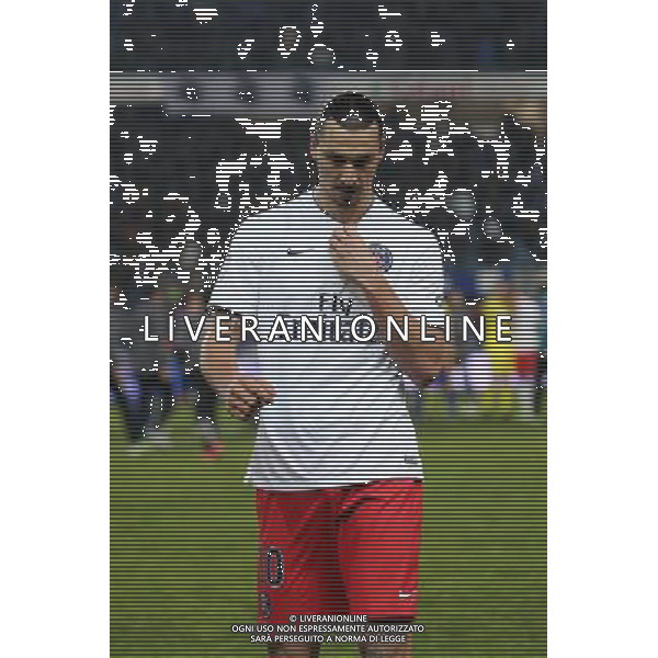 Deception Zlatan IBRAHIMOVIC - 10.01.2015 - Bastia / Paris Saint Germain - 20e journee Ligue 1 Photo : Michel Maestracci / Icon Sport AG ALDO LIVERANI SAS ONLY ITALY