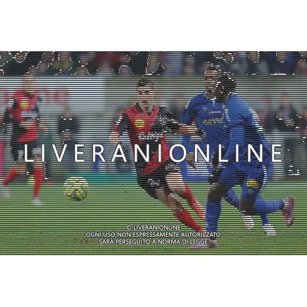 Jeremy PIED / Wylan CYPRIEN - 10.01.2015 - Guingamp / Lens - 20eme journee de Ligue 1 Photo : Vincent Michel / Icon Sport AG ALDO LIVERANI SAS ONLY ITALY