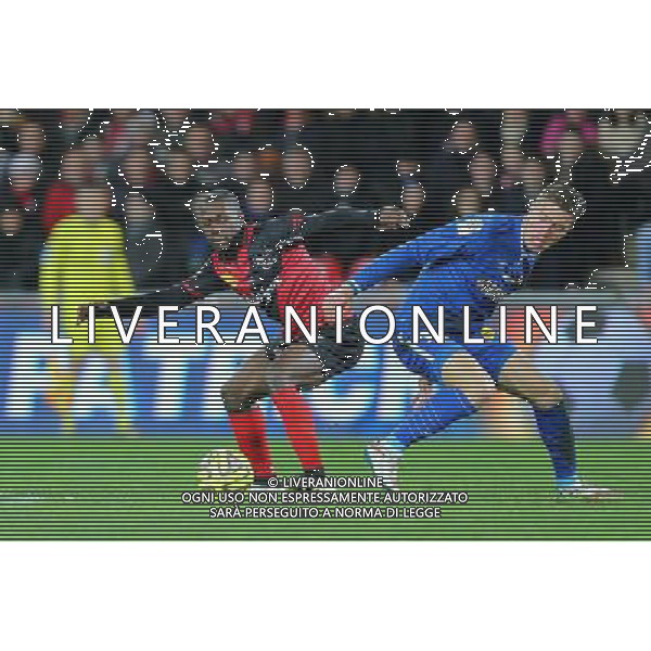 Yannis SALIBUR / Baptiste GUILLAUME - 10.01.2015 - Guingamp / Lens - 20eme journee de Ligue 1 Photo : Vincent Michel / Icon Sport AG ALDO LIVERANI SAS ONLY ITALY