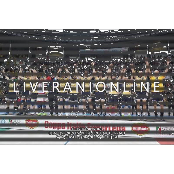 Coppa Italia di Volley Finale Bologna - 11.01.2015 Modena-Trento Nella Foto: Modena vince e festeggia la Coppa Italia di Volley /Ph.Schicchi-Ag. Aldo Liverani