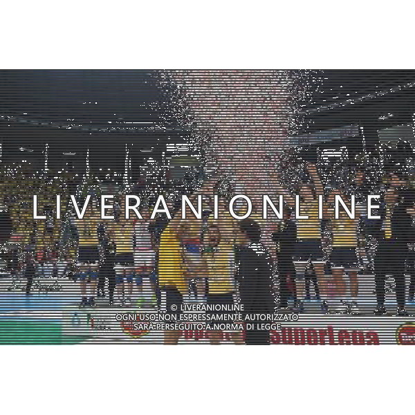 Coppa Italia di Volley Finale Bologna - 11.01.2015 Modena-Trento Nella Foto: Modena vince e festeggia la Coppa Italia di Volley /Ph.Schicchi-Ag. Aldo Liverani
