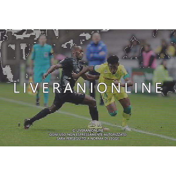 Georges Kevin NKOUDOU / Jonathan RIVIEREZ - 11.01.2015 - Nantes / Metz - 20e journee de Ligue 1 Photo : Vincent Michel / Icon Sport AG ALDO LIVERANI SAS ONLY ITALY