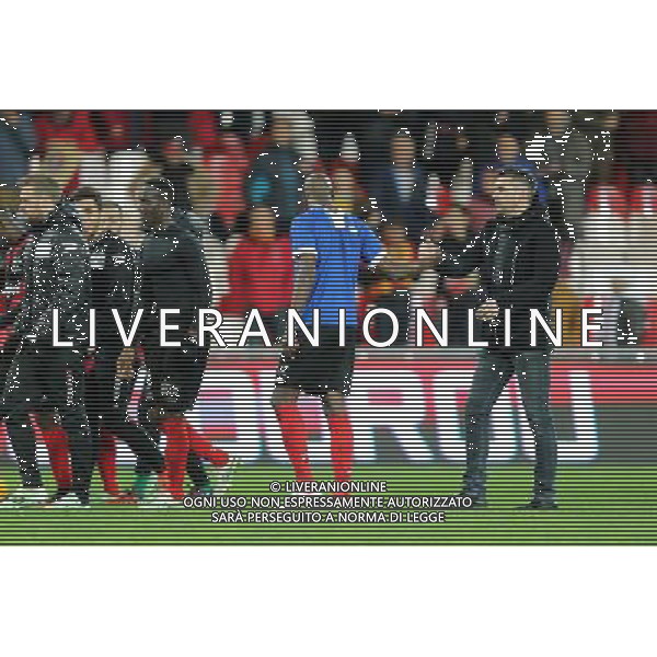Joie Jocelyn GOURVENNEC / Younousse SANKHARE - 10.01.2015 - Guingamp / Lens - 20eme journee de Ligue 1 Photo : Vincent Michel / Icon Sport AG ALDO LIVERANI SAS ONLY ITALY