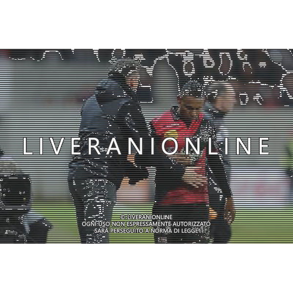 Christophe MANDANNE / Jocelyn GOURVENNEC - 10.01.2015 - Guingamp / Lens - 20eme journee de Ligue 1 Photo : Vincent Michel / Icon Sport AG ALDO LIVERANI SAS ONLY ITALY