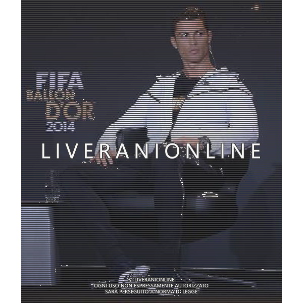FIFA Ballon d\'Or 2014 Zurigo (Svizzera) - 12.01.2015 Nella Foto:Conferenza stampa dei tre giocatori candidati alla vittoria del pallone d\'oro: Cristiano Ronaldo /Ph.Vitez-Ag. Aldo Liverani