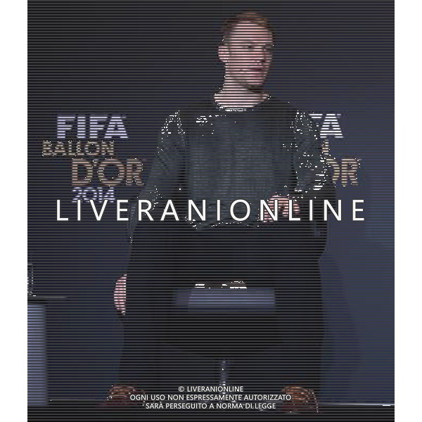 FIFA Ballon d\'Or 2014 Zurigo (Svizzera) - 12.01.2015 Nella Foto:Conferenza stampa dei tre giocatori candidati alla vittoria del pallone d\'oro: Manuel Neuer /Ph.Vitez-Ag. Aldo Liverani