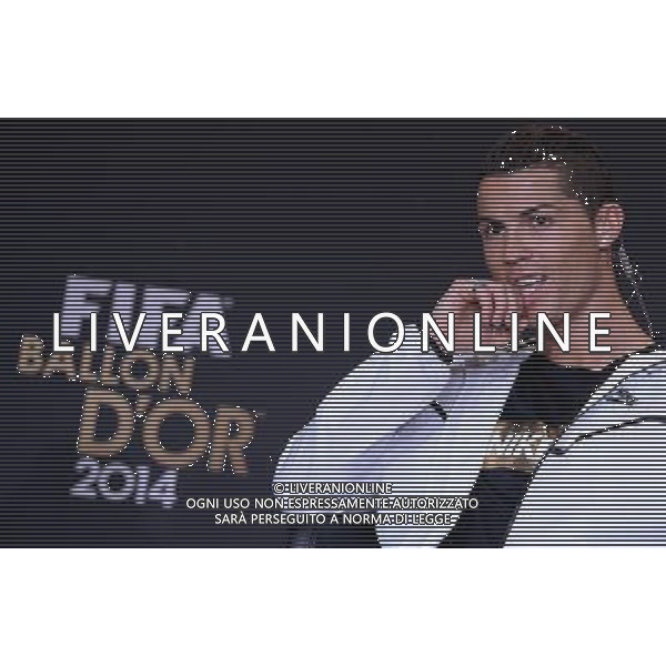 FIFA Ballon d\'Or 2014 Zurigo (Svizzera) - 12.01.2015 Nella Foto:Conferenza stampa dei tre giocatori candidati alla vittoria del pallone d\'oro: Cristiano Ronaldo /Ph.Vitez-Ag. Aldo Liverani