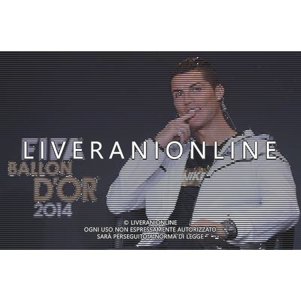 FIFA Ballon d\'Or 2014 Zurigo (Svizzera) - 12.01.2015 Nella Foto:Conferenza stampa dei tre giocatori candidati alla vittoria del pallone d\'oro: Cristiano Ronaldo /Ph.Vitez-Ag. Aldo Liverani