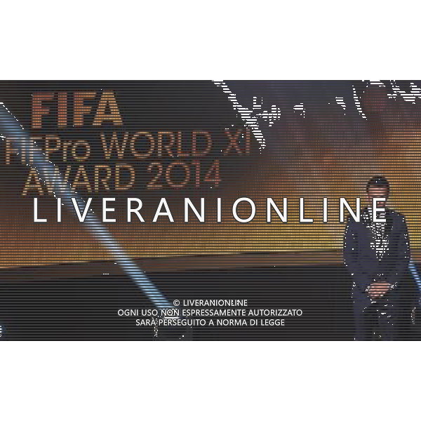 FIFA Ballon d\'Or 2014 Zurigo (Svizzera) - 12.01.2015 Nella Foto:Del Piero premia la top 11 /Ph.Vitez-Ag. Aldo Liverani