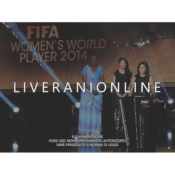 FIFA Ballon d\'Or 2014 Zurigo (Svizzera) - 12.01.2015 Nella Foto:Nadine Kessler pallone d\'oro femminile /Ph.Vitez-Ag. Aldo Liverani