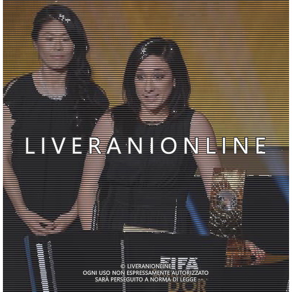 FIFA Ballon d\'Or 2014 Zurigo (Svizzera) - 12.01.2015 Nella Foto:Nadine Kessler vince il pallone d\'oro femminile /Ph.Vitez-Ag. Aldo Liverani