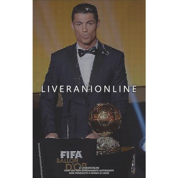FIFA Ballon d\'Or 2014 Zurigo (Svizzera) - 12.01.2015 Nella Foto:Ronaldo vince il pallone d\'oro /Ph.Vitez-Ag. Aldo Liverani