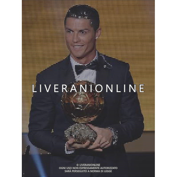 FIFA Ballon d\'Or 2014 Zurigo (Svizzera) - 12.01.2015 Nella Foto:Ronaldo vince il pallone d\'oro /Ph.Vitez-Ag. Aldo Liverani