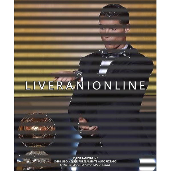 FIFA Ballon d\'Or 2014 Zurigo (Svizzera) - 12.01.2015 Nella Foto:Ronaldo vince il pallone d\'oro /Ph.Vitez-Ag. Aldo Liverani