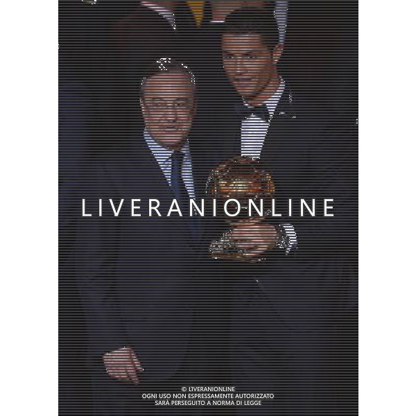 FIFA Ballon d\'Or 2014 Zurigo (Svizzera) - 12.01.2015 Nella Foto:Ronaldo con Florentino perez /Ph.Vitez-Ag. Aldo Liverani