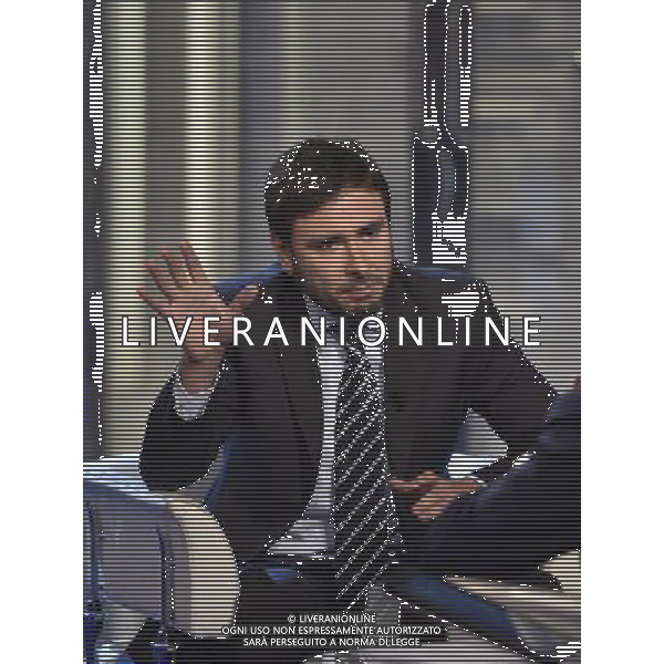 TRASMISSIONE PORTA A PORTA 13-01-2015 NELLA FOTO DI BATTISTA ALESSANDRO FOTO FABRIZIO CORRADETTI-AG ALDO LIVERANI SAS