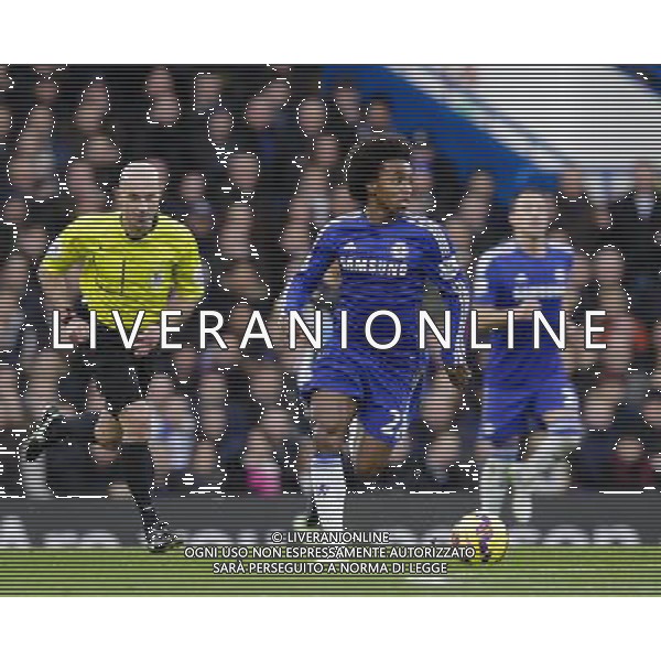 Chelsea\'s Willian in action during todays match Photographer Craig Mercer/CameraSport Football - Barclays Premiership - Chelsea v Newcastle United - Saturday 10th January 2015 - Stamford Bridge - London © CameraSport - 43 Linden Ave. Countesthorpe. Leicester. England. LE8 5PG - Tel: +44 (0) 116 277 4147 - admin@camerasport.com - www.camerasport.com AG ALDO LIVERANI SAS ONLY ITALY